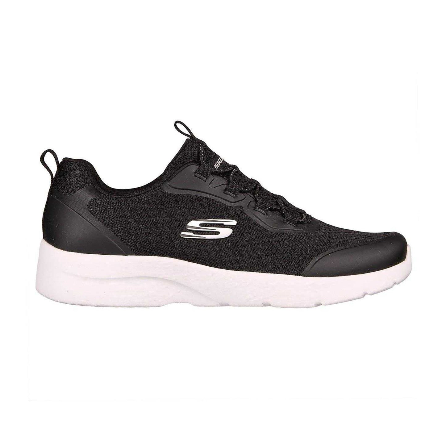 Black-White - Front - Skechers Womens-Ladies Dynamight 2.0 Social Orbit Trainers