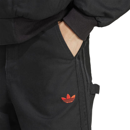 Black - Side - Adidas Mens Originals 100T Relaxed Fit Trousers