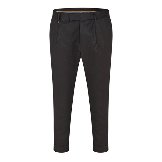 Black - Front - Boss Mens Pepe Straight Trousers