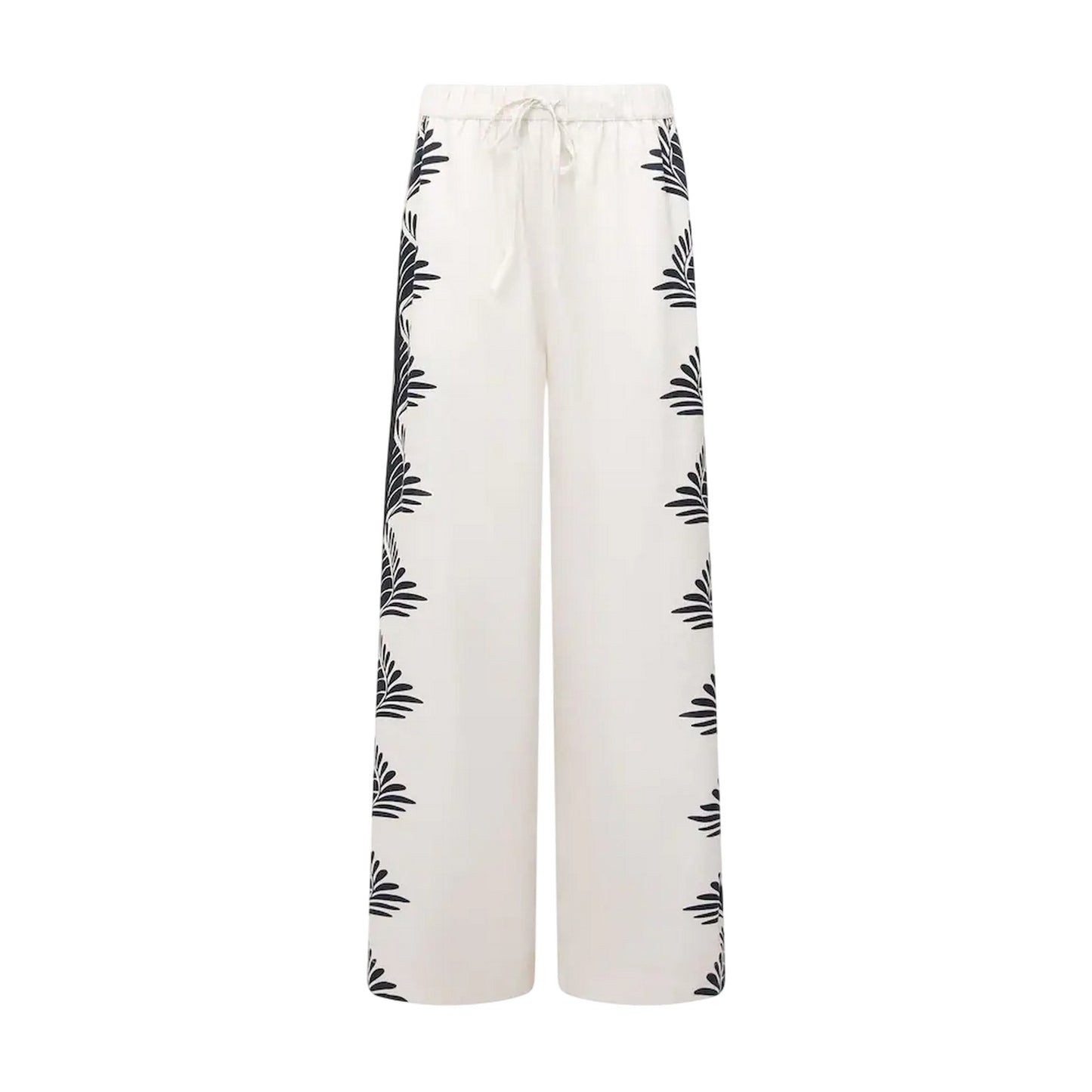 Black - Front - French Connection Womens-Ladies Floral Pattern Wide Leg Trousers