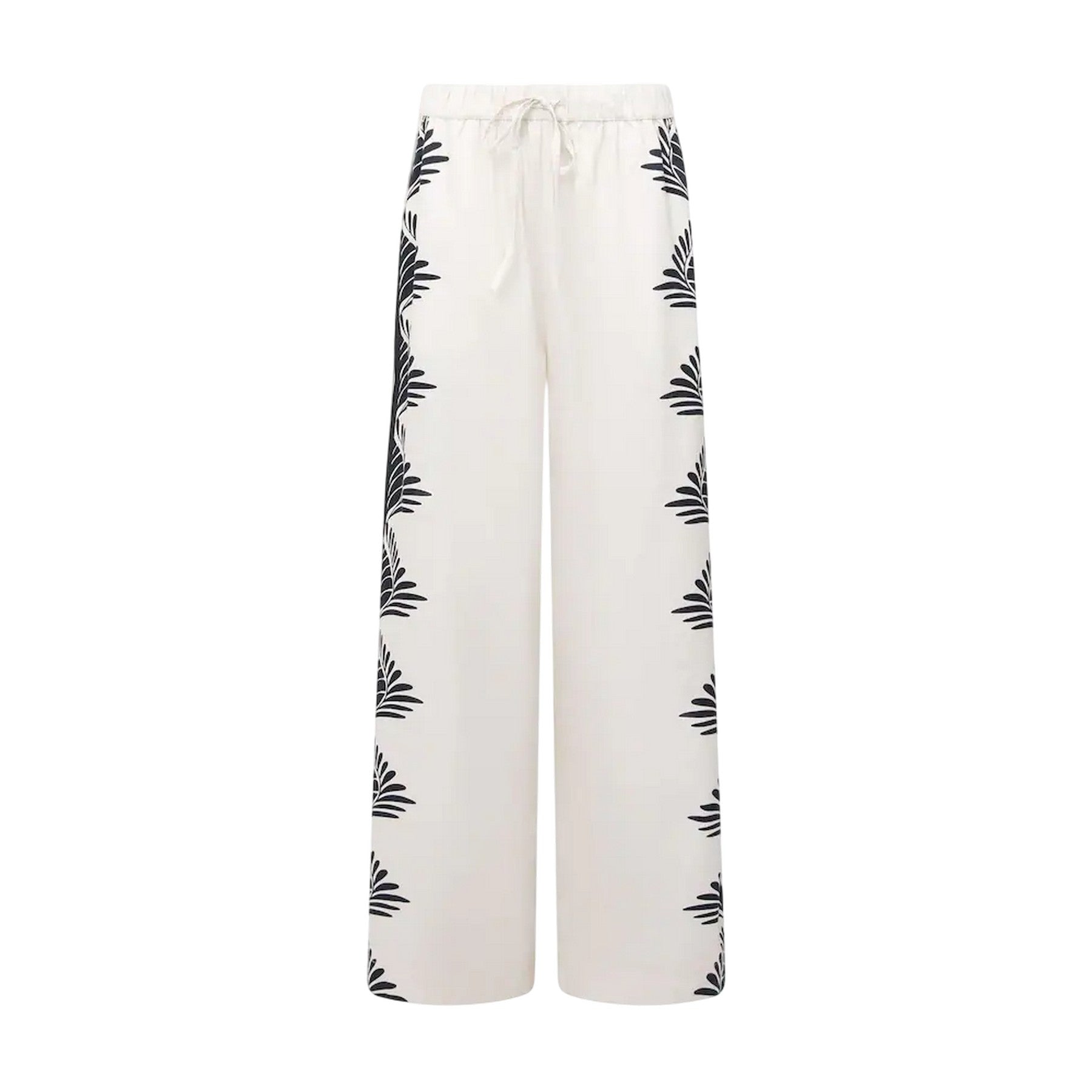 Black - Front - French Connection Womens-Ladies Floral Pattern Wide Leg Trousers
