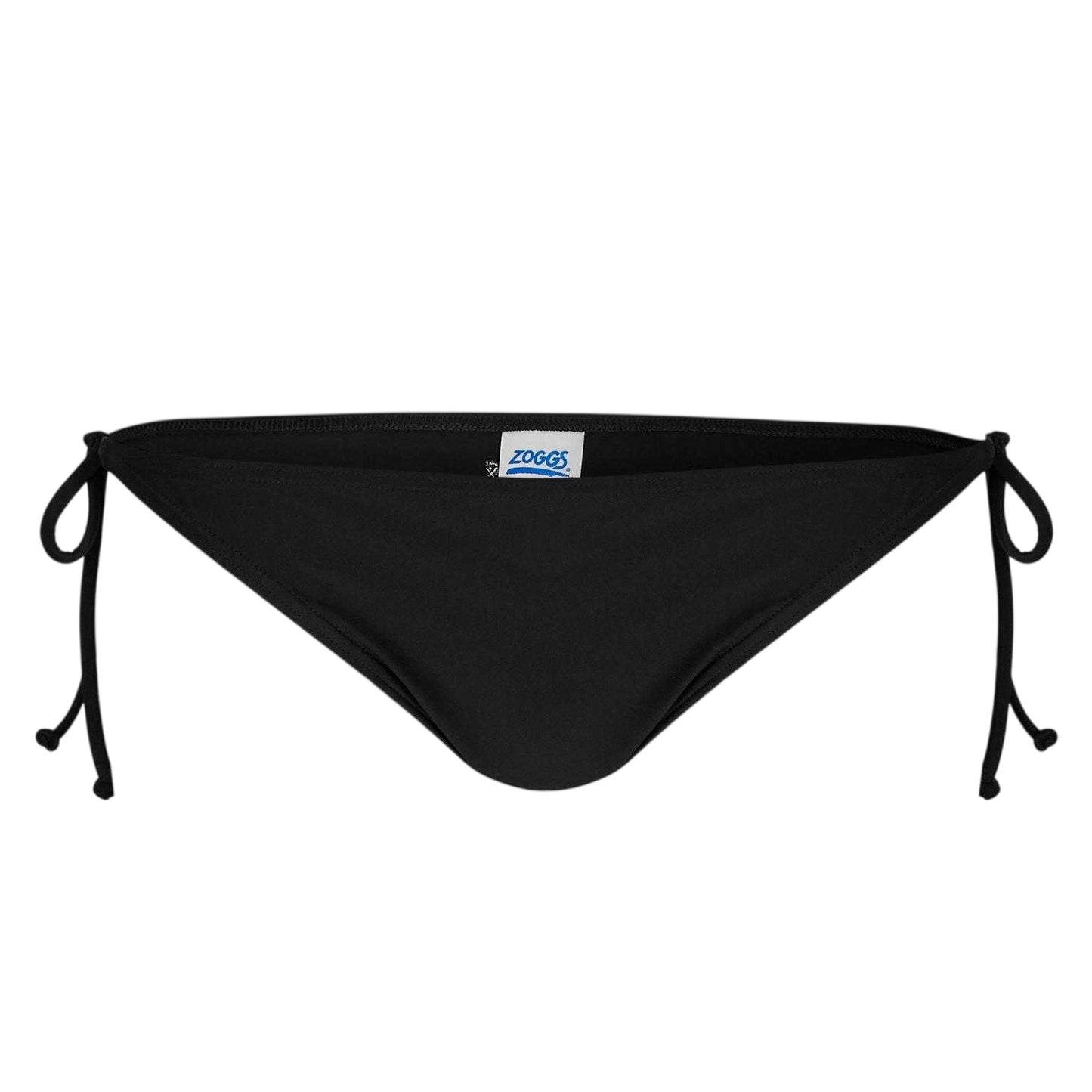 Black - Front - Zoggs Womens-Ladies Side Tie Bikini Bottoms