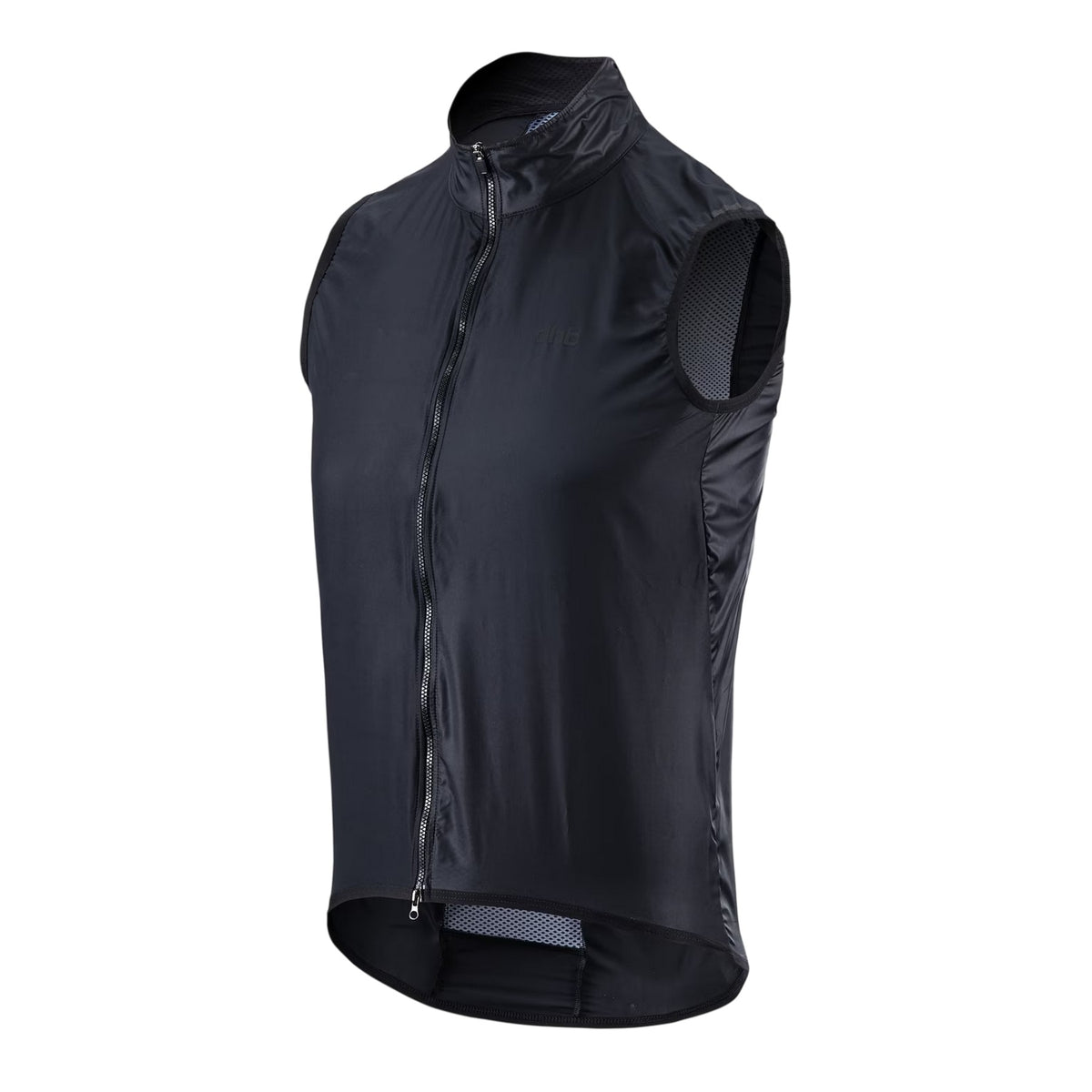 Black - Side - dhb Mens Blok Lightweight Fitted Gilet