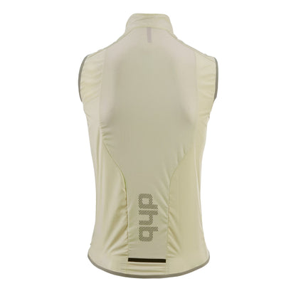 Cream - Back - dhb Mens Blok Lightweight Fitted Gilet