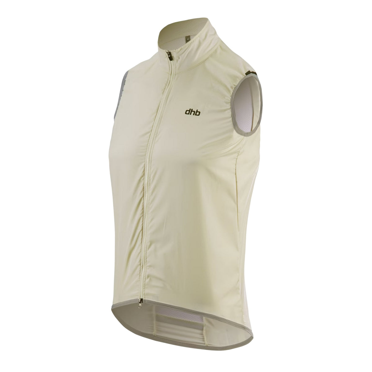 Cream - Side - dhb Mens Blok Lightweight Fitted Gilet