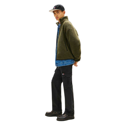 Black - Back - Tommy Jeans Mens Otis Canvas Cargo Trousers