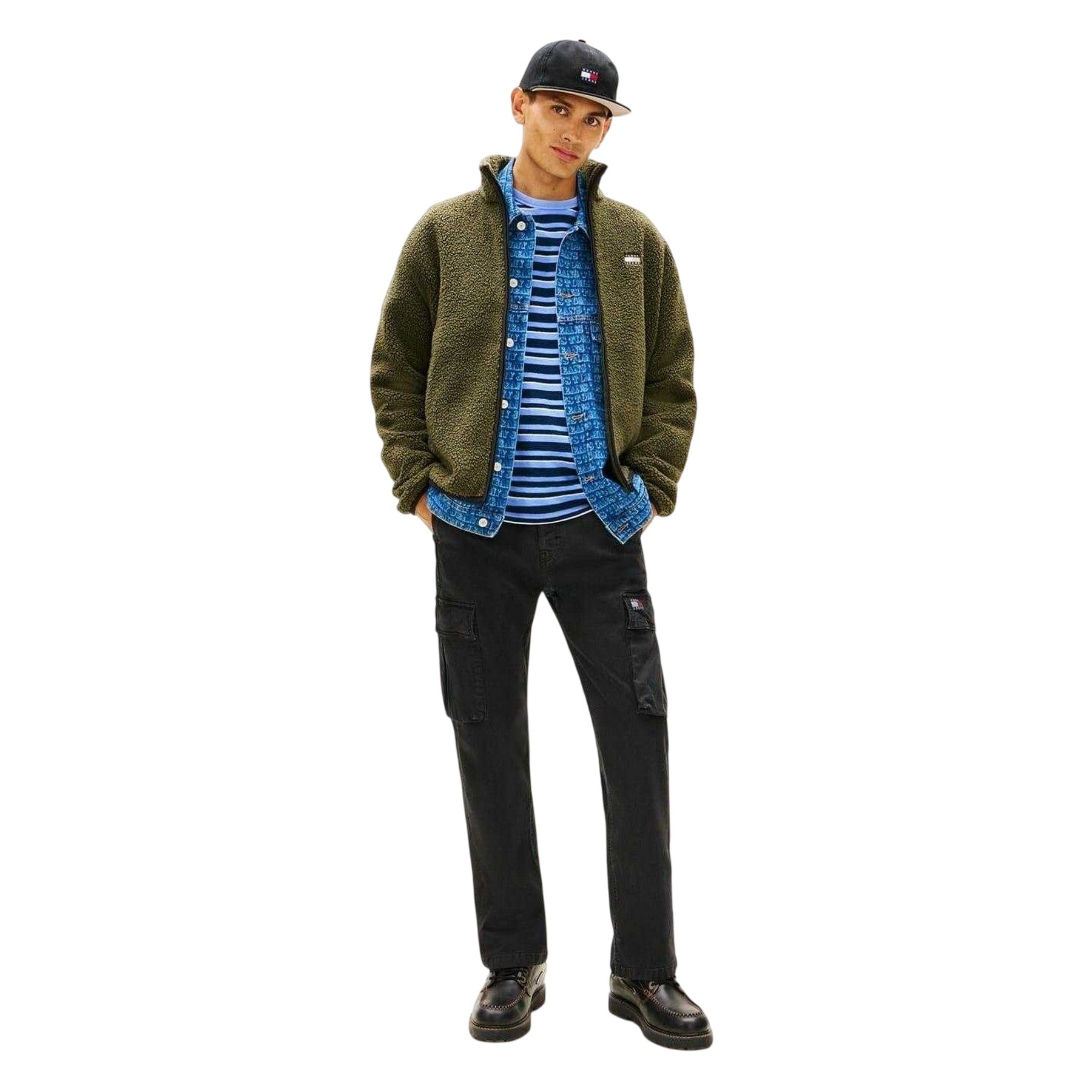 Black - Lifestyle - Tommy Jeans Mens Otis Canvas Cargo Trousers