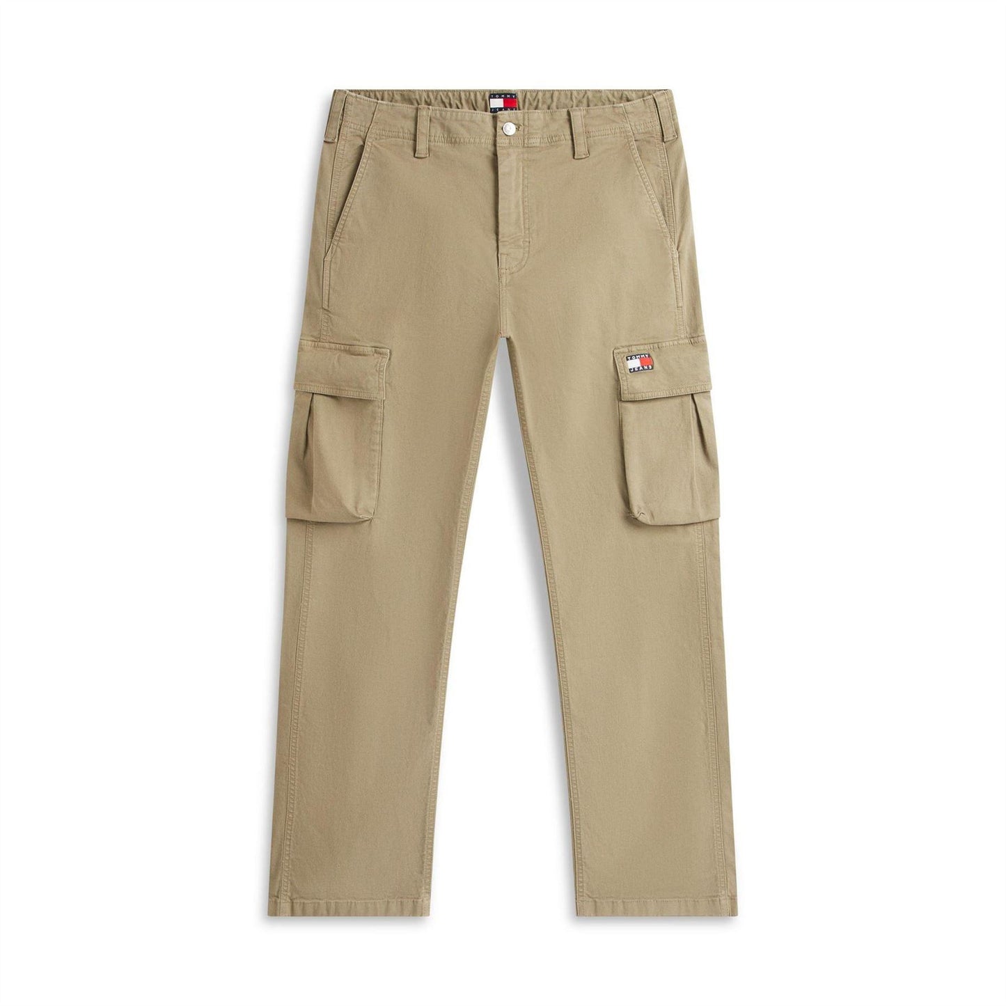 Sage Green - Front - Tommy Jeans Mens Otis Canvas Cargo Trousers