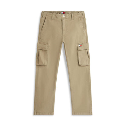Sage Green - Front - Tommy Jeans Mens Otis Canvas Cargo Trousers