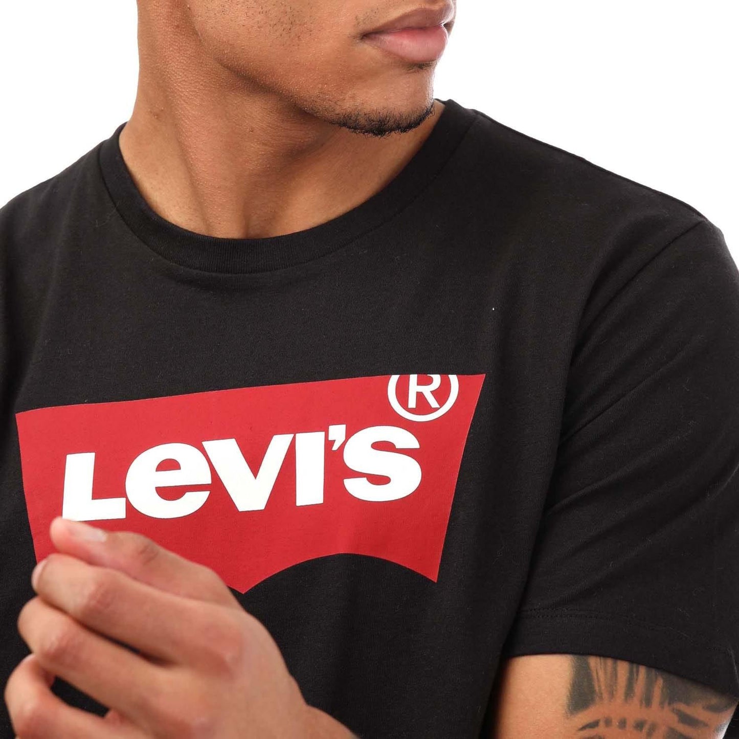 Black - Side - Levis Mens Graphic Set-in T-Shirt