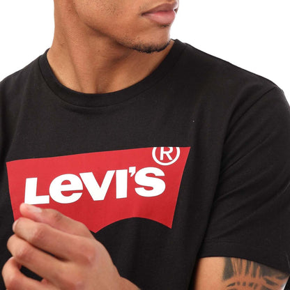 Black - Side - Levis Mens Graphic Set-in T-Shirt