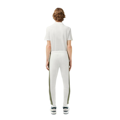 Cream - Back - Lacoste Mens Colour Block Sweatpants