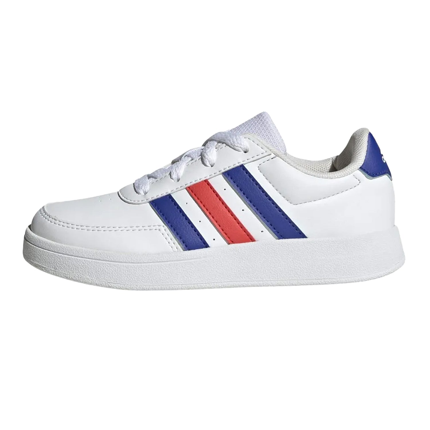 White-Blue-Red - Back - Adidas Childrens-Kids Breaknet 2.0 Synthetic Leather Trainers