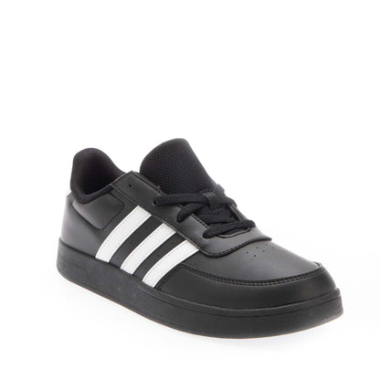Black - Front - Adidas Childrens-Kids Breaknet 2.0 Synthetic Leather Trainers