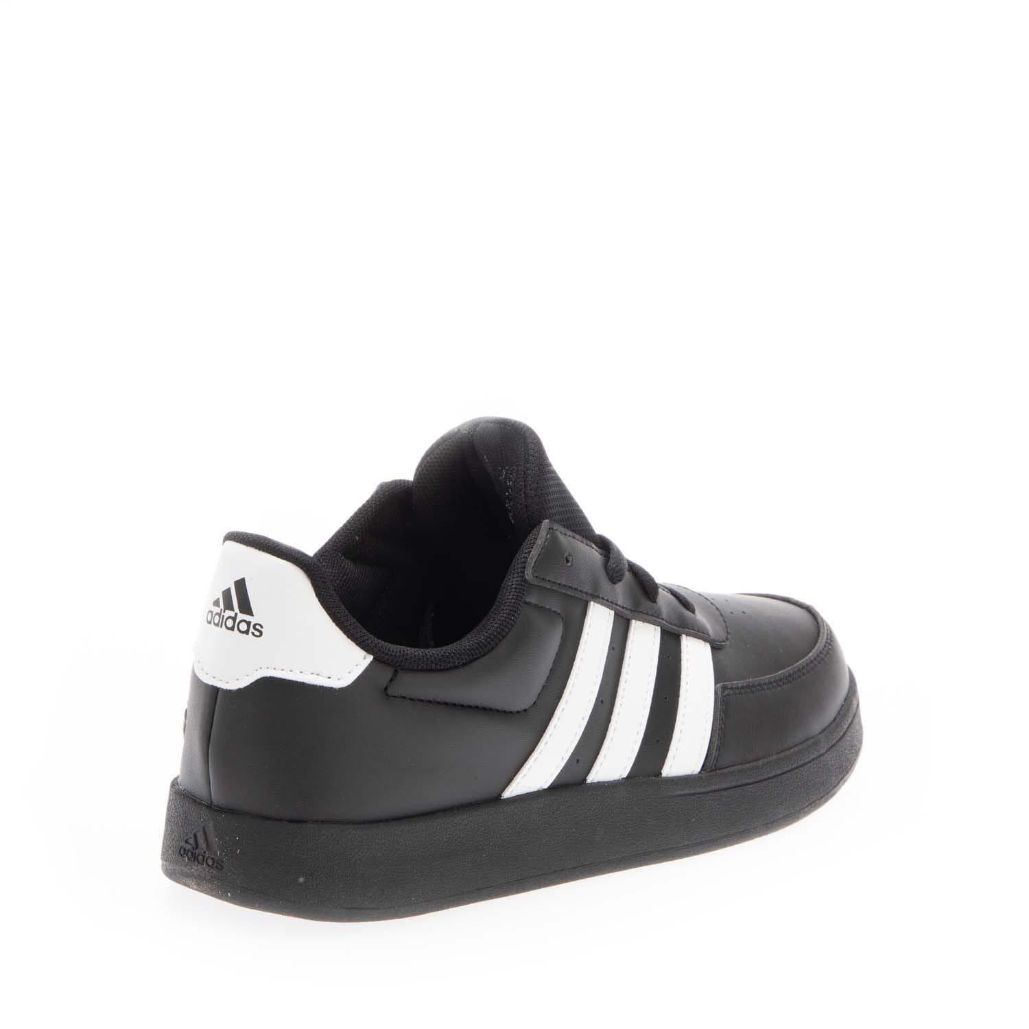 Black - Side - Adidas Childrens-Kids Breaknet 2.0 Synthetic Leather Trainers