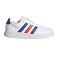 White-Blue-Red - Front - Adidas Childrens-Kids Breaknet 2.0 Synthetic Leather Trainers