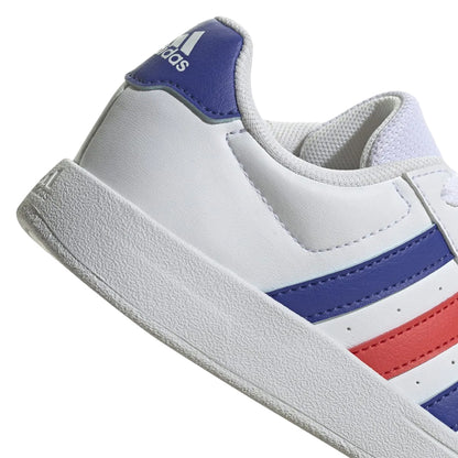 White-Blue-Red - Lifestyle - Adidas Childrens-Kids Breaknet 2.0 Synthetic Leather Trainers