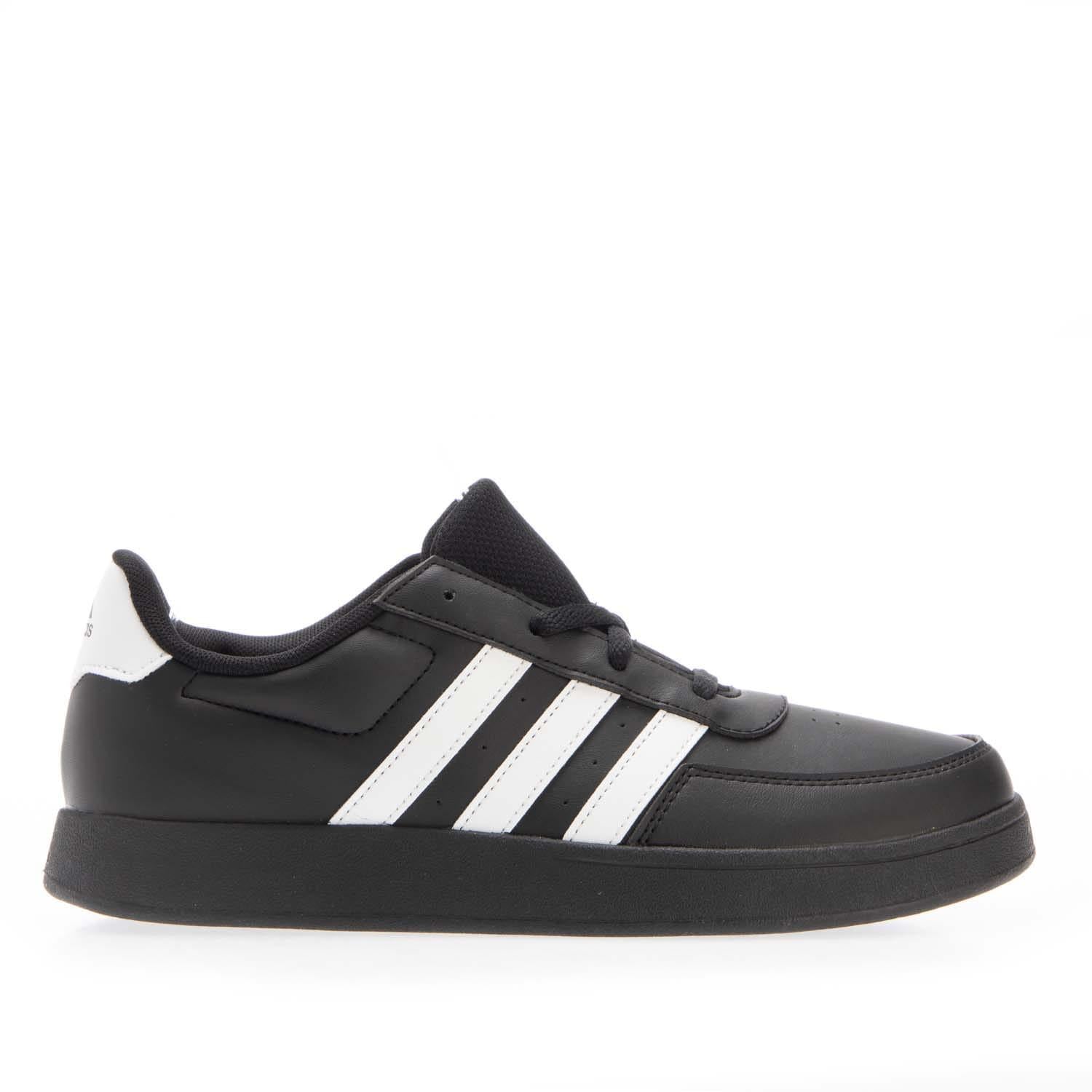 Black - Lifestyle - Adidas Childrens-Kids Breaknet 2.0 Synthetic Leather Trainers