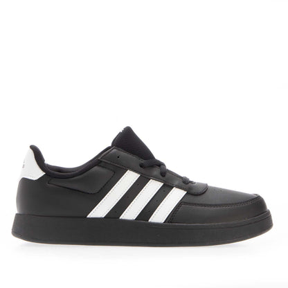 Black - Lifestyle - Adidas Childrens-Kids Breaknet 2.0 Synthetic Leather Trainers