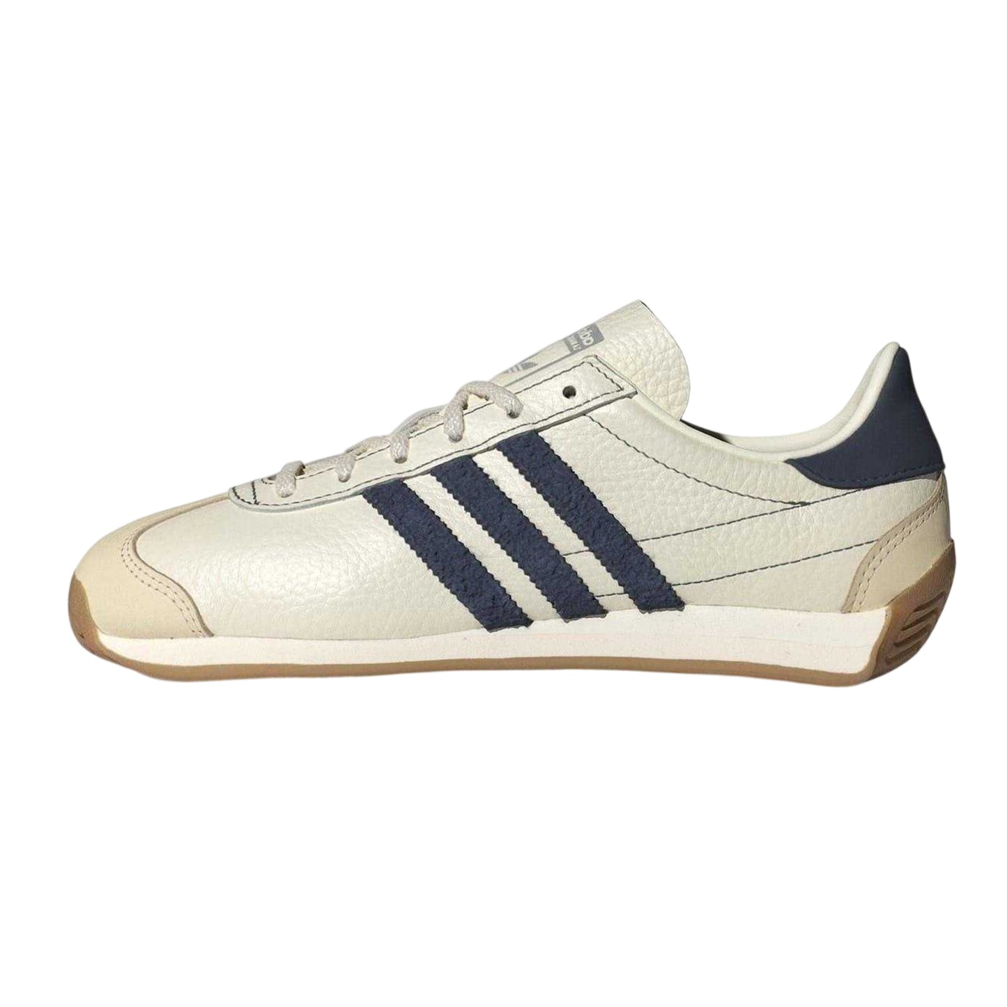Beige-Navy - Back - Adidas Womens-Ladies OG Leather Trainers