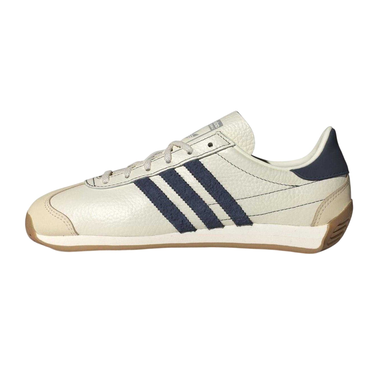 Beige-Navy - Back - Adidas Womens-Ladies OG Leather Trainers