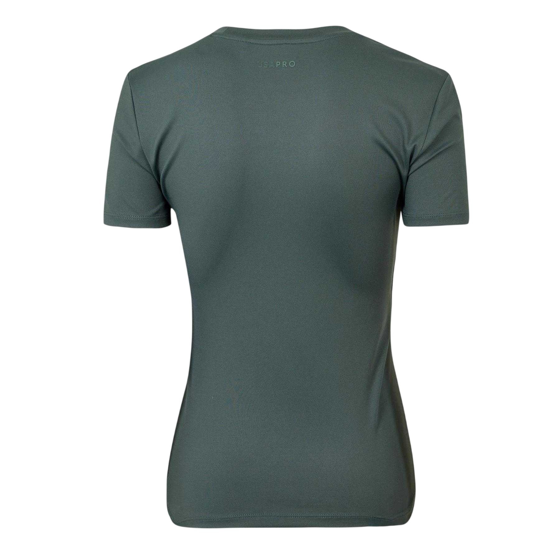 Army Khaki - Back - USA Pro Womens-Ladies Polyamide T-Shirt