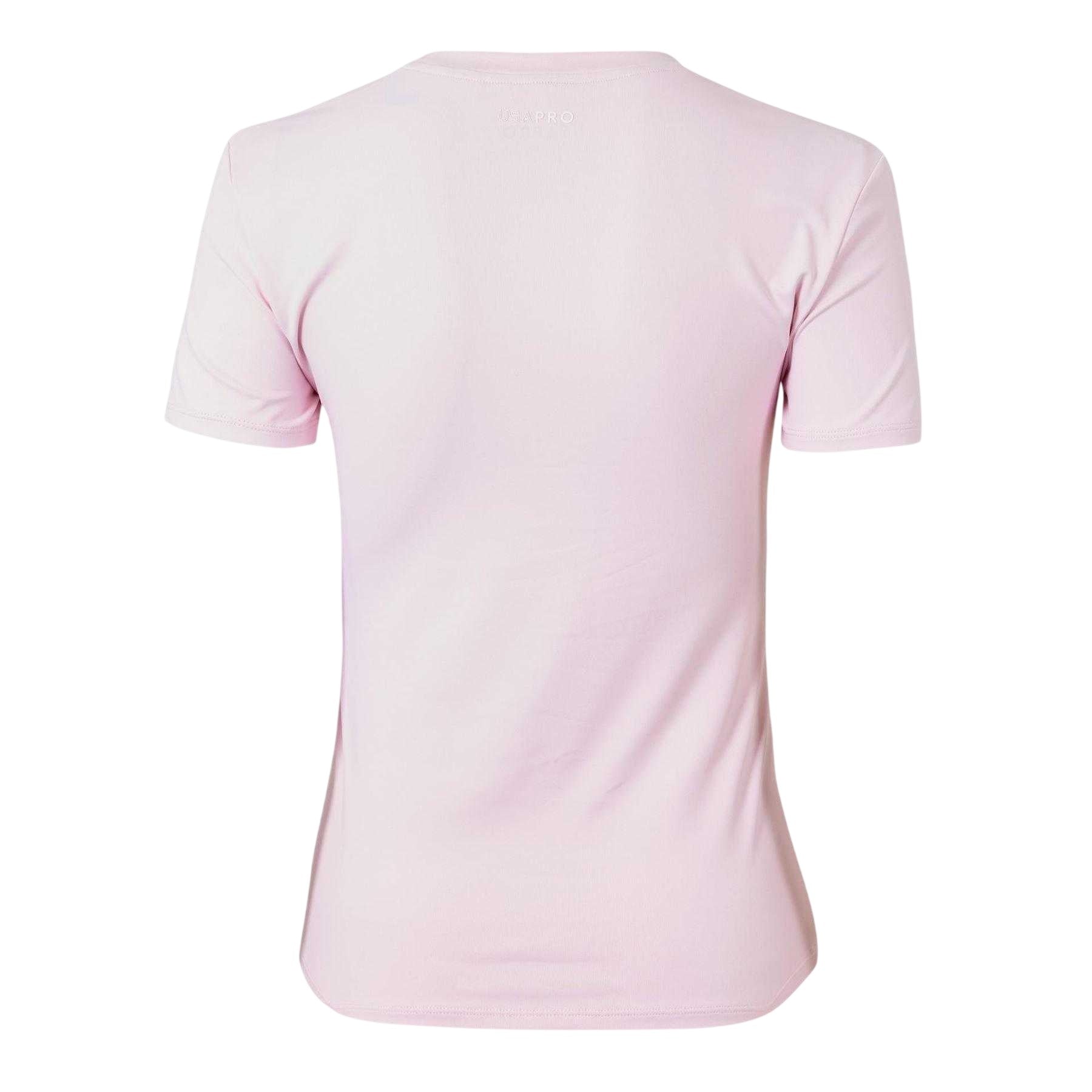 Pink - Back - USA Pro Womens-Ladies Polyamide T-Shirt