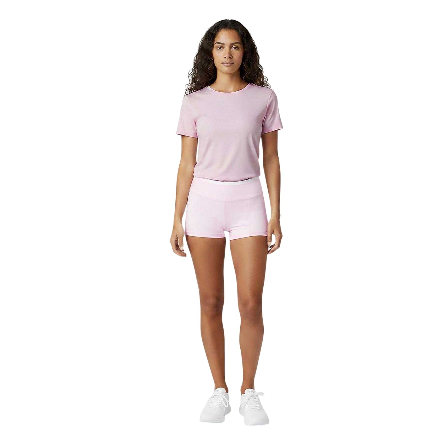 Pink - Side - USA Pro Womens-Ladies Polyamide T-Shirt