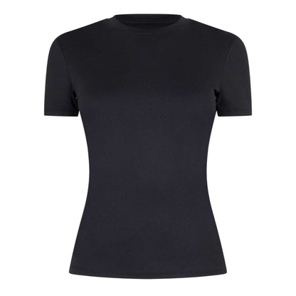 Black - Front - USA Pro Womens-Ladies Polyamide T-Shirt