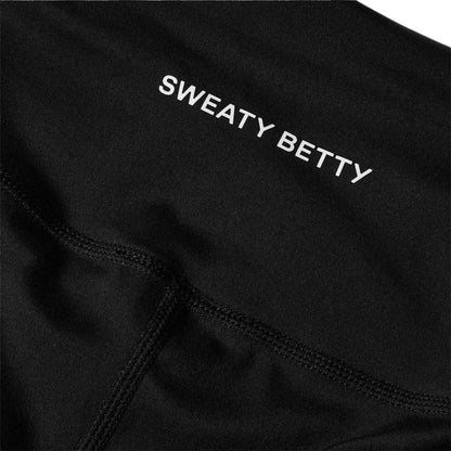 Black - Side - Sweaty Betty Womens-Ladies Twist Waist Fitted Leggings