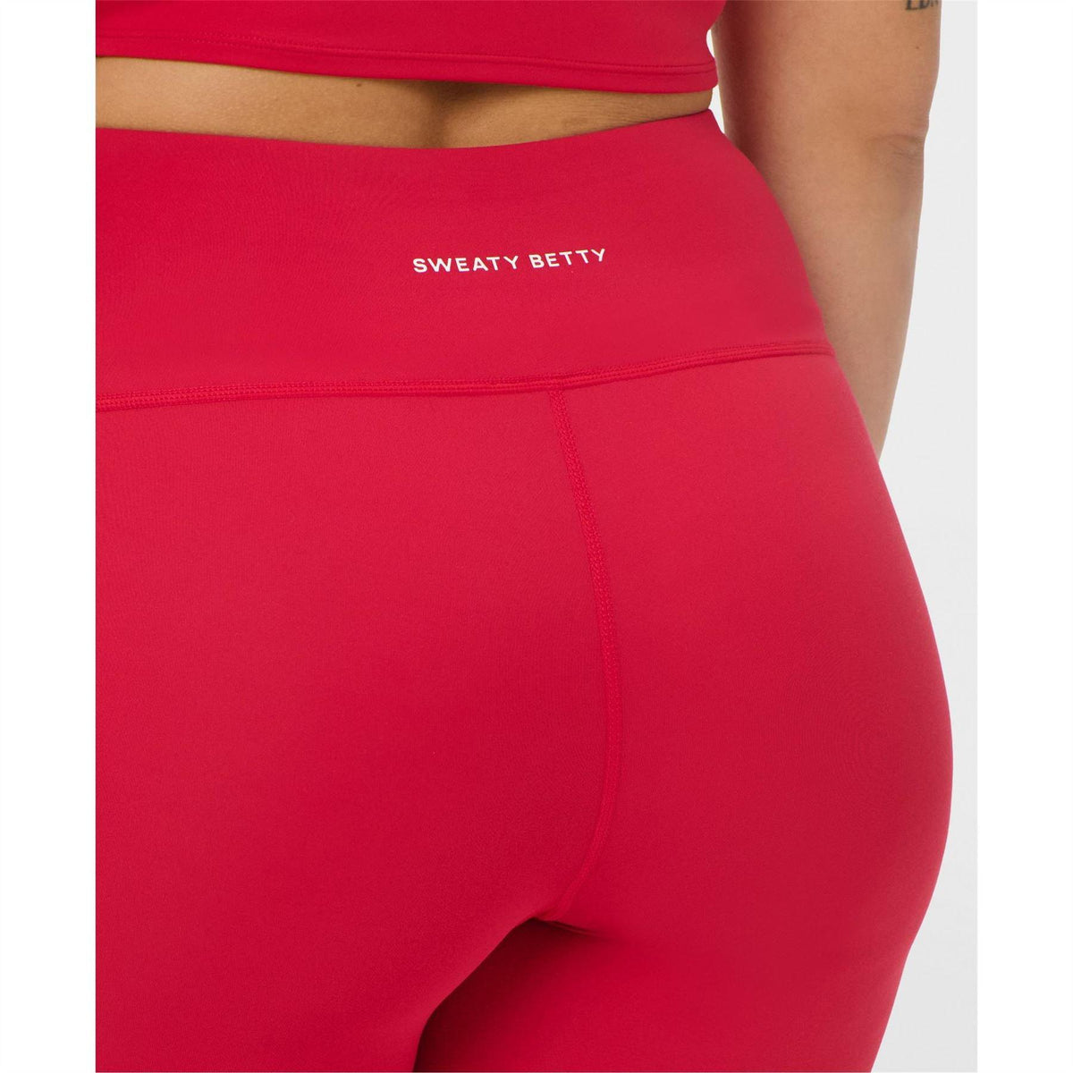 Crimson Red - Back - Sweaty Betty Womens-Ladies Twist Waist Fitted Leggings