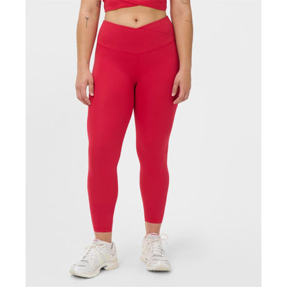 Crimson Red - Side - Sweaty Betty Womens-Ladies Twist Waist Fitted Leggings