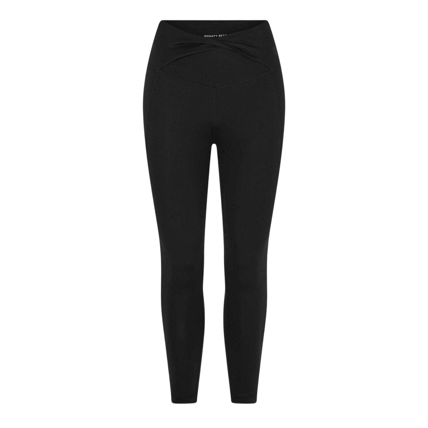 Black - Front - Sweaty Betty Womens-Ladies Twist Waist Fitted Leggings