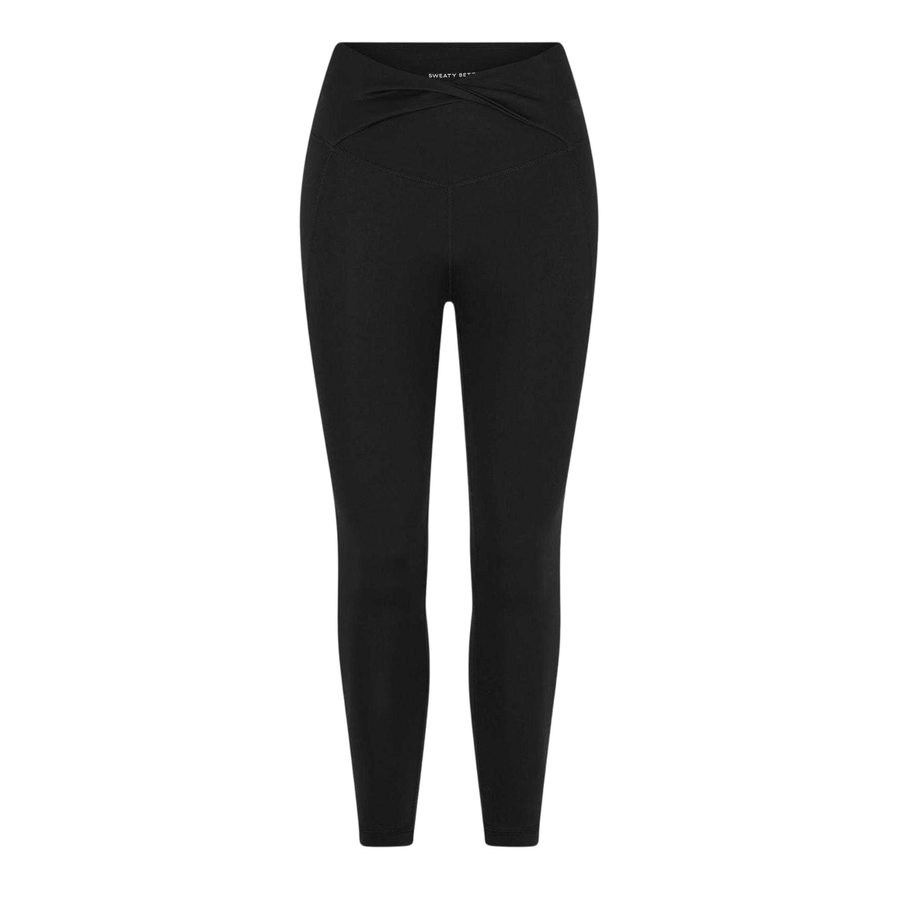 Black - Front - Sweaty Betty Womens-Ladies Twist Waist Fitted Leggings