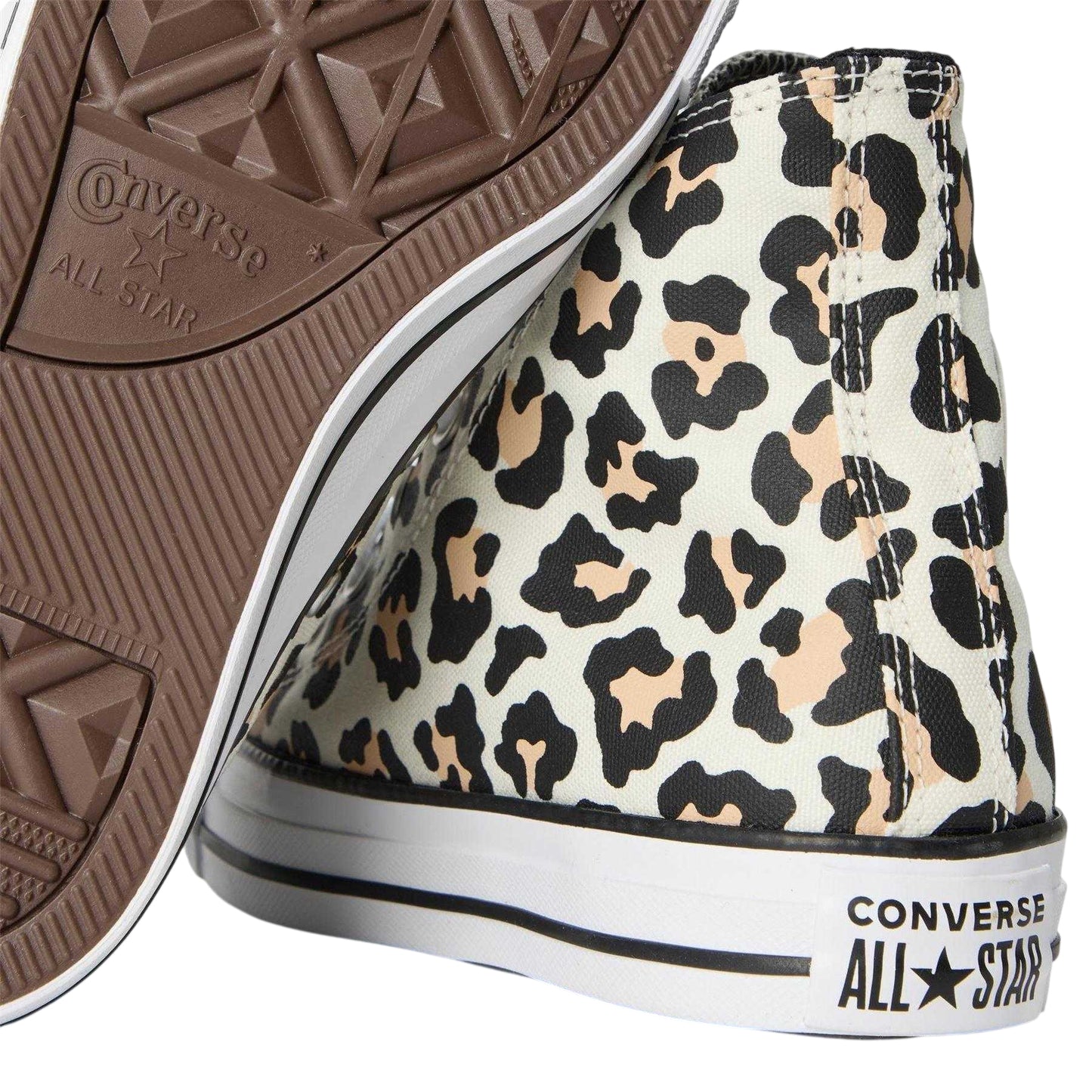 Leopard - Lifestyle - Converse Womens-Ladies Classic Hi Leopard Print Flat High Top Trainers