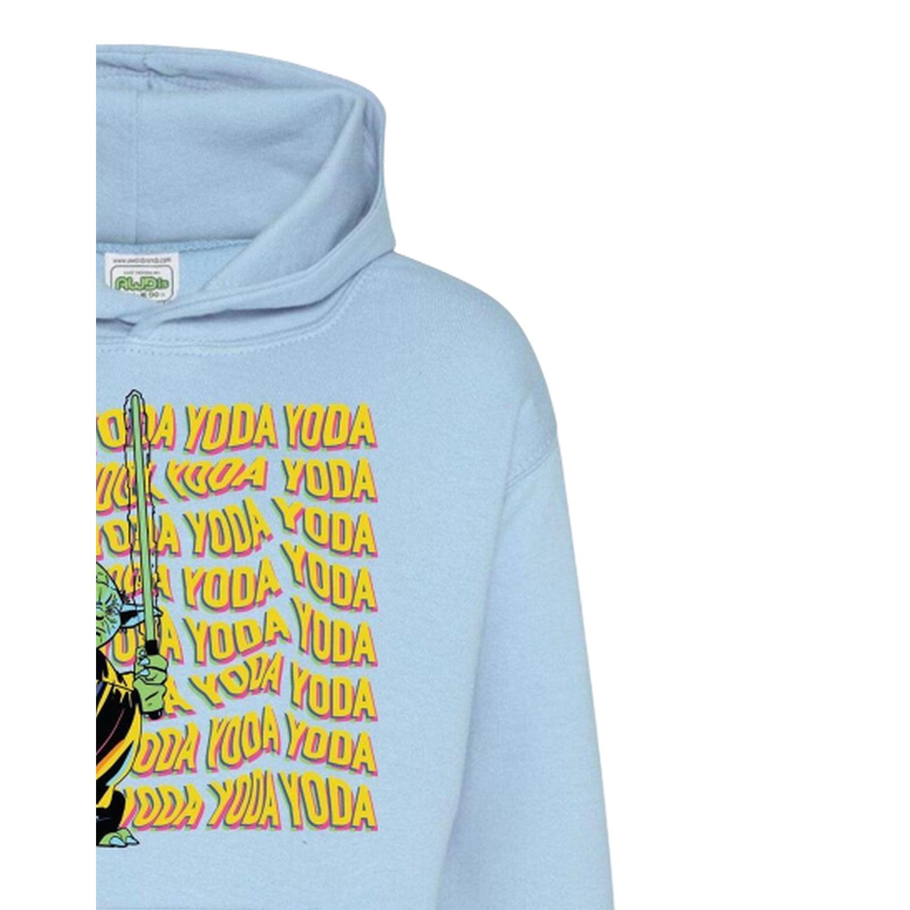 Blue - Back - Star Wars Childrens-Kids Yoda Hoodie