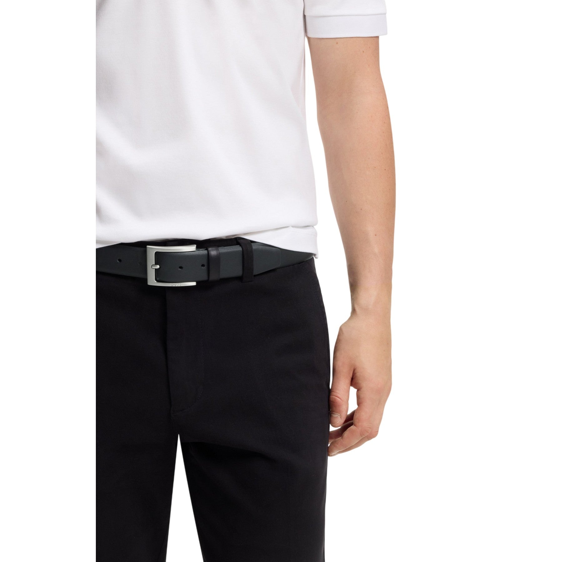 Blue - Side - Valentino Leather Belt