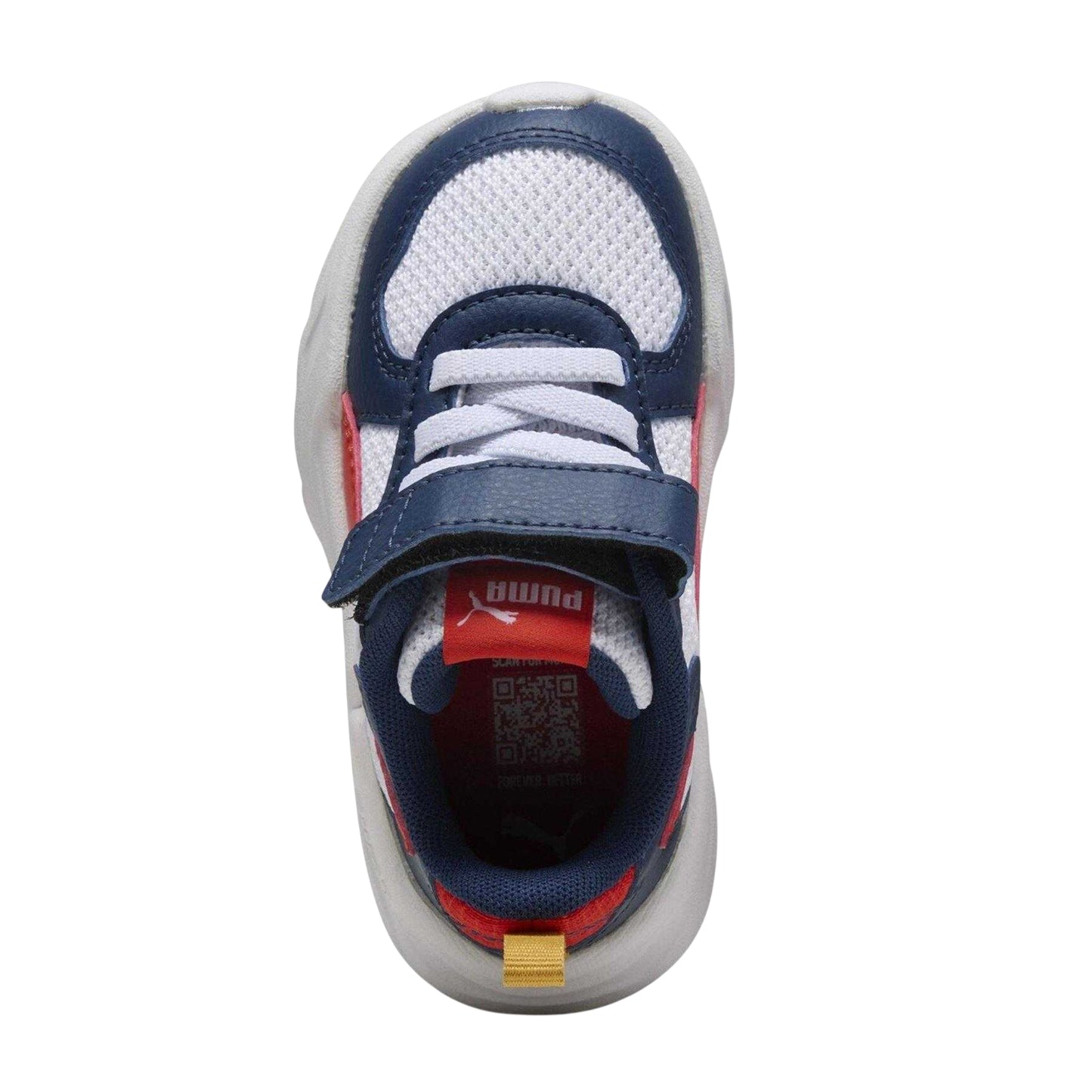 White-Red-Persian Blue - Side - Puma Childrens-Kids Trinity Low Cut Trainers
