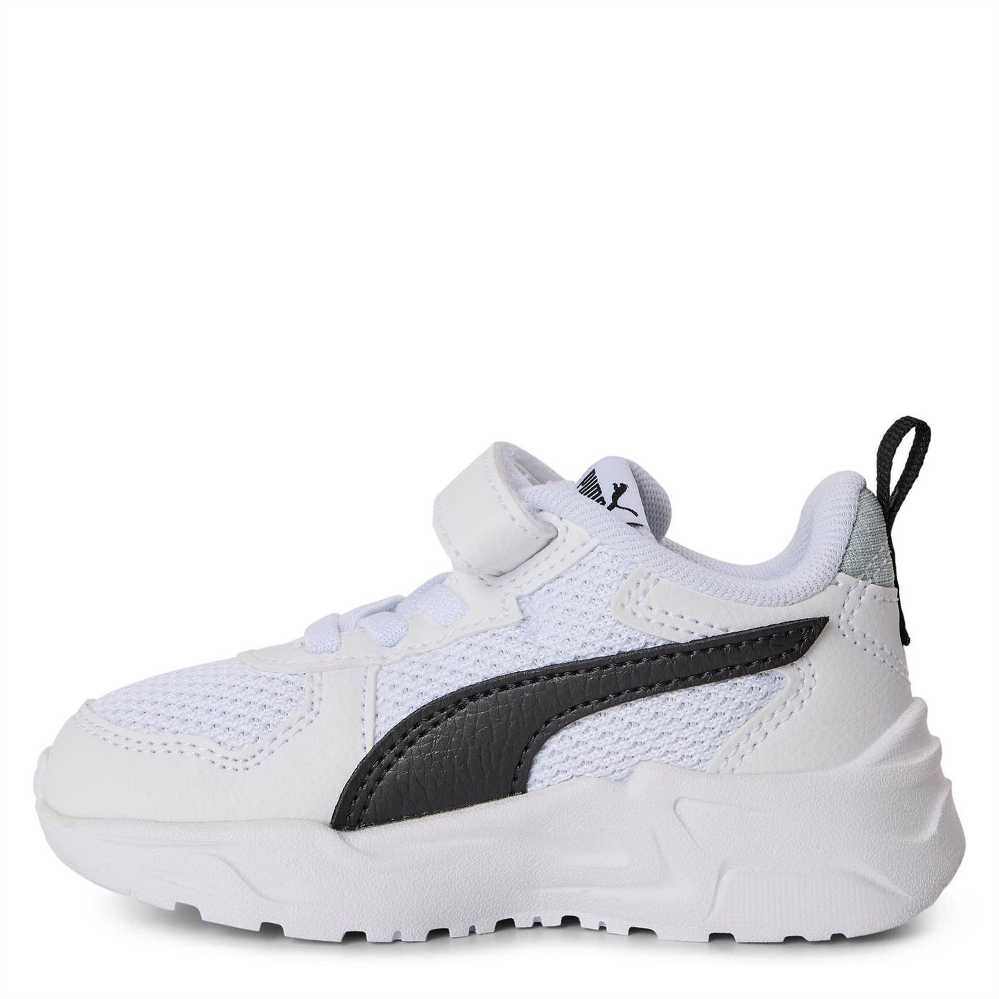 White-Black-Cool Grey - Front - Puma Childrens-Kids Trinity Low Cut Trainers