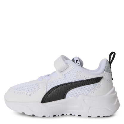 White-Black-Cool Grey - Front - Puma Childrens-Kids Trinity Low Cut Trainers