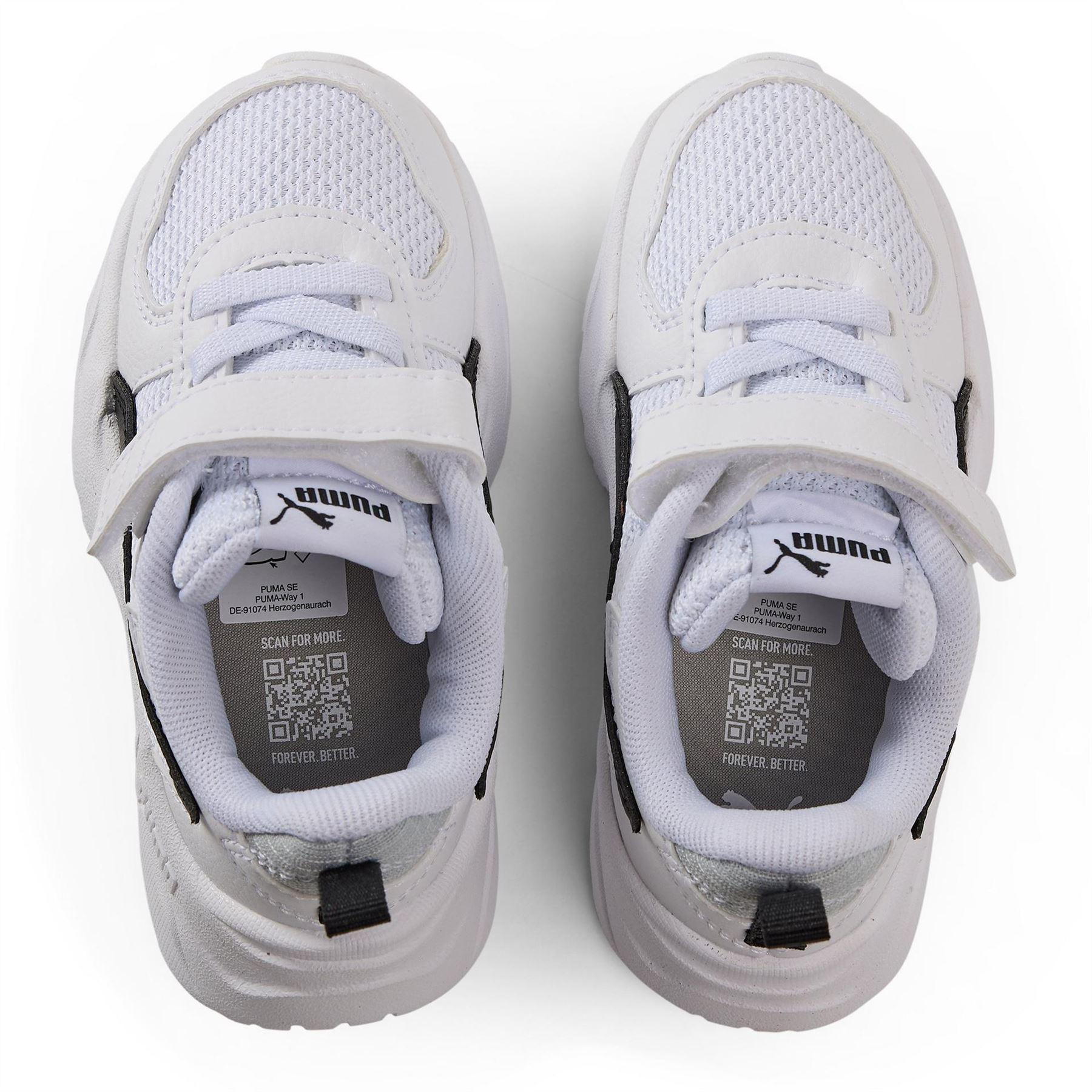 White-Black-Cool Grey - Side - Puma Childrens-Kids Trinity Low Cut Trainers