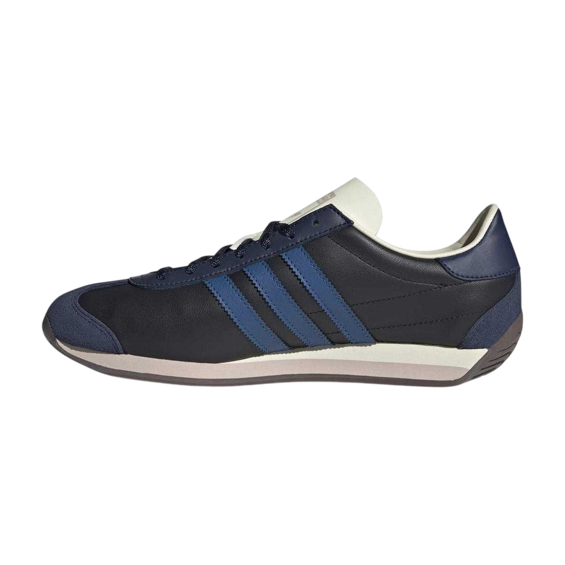 Black Blue - Back - Adidas Mens OG Leather Trainers