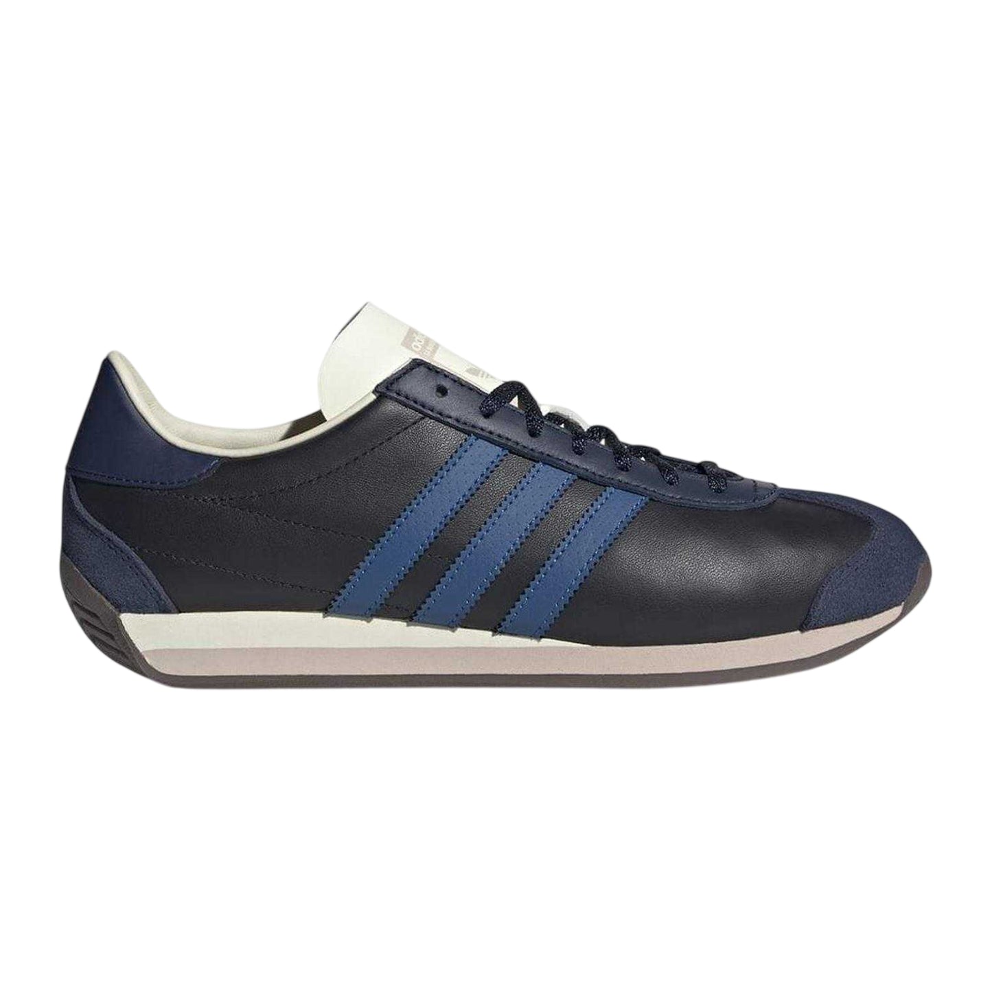 Black Blue - Front - Adidas Mens OG Leather Trainers