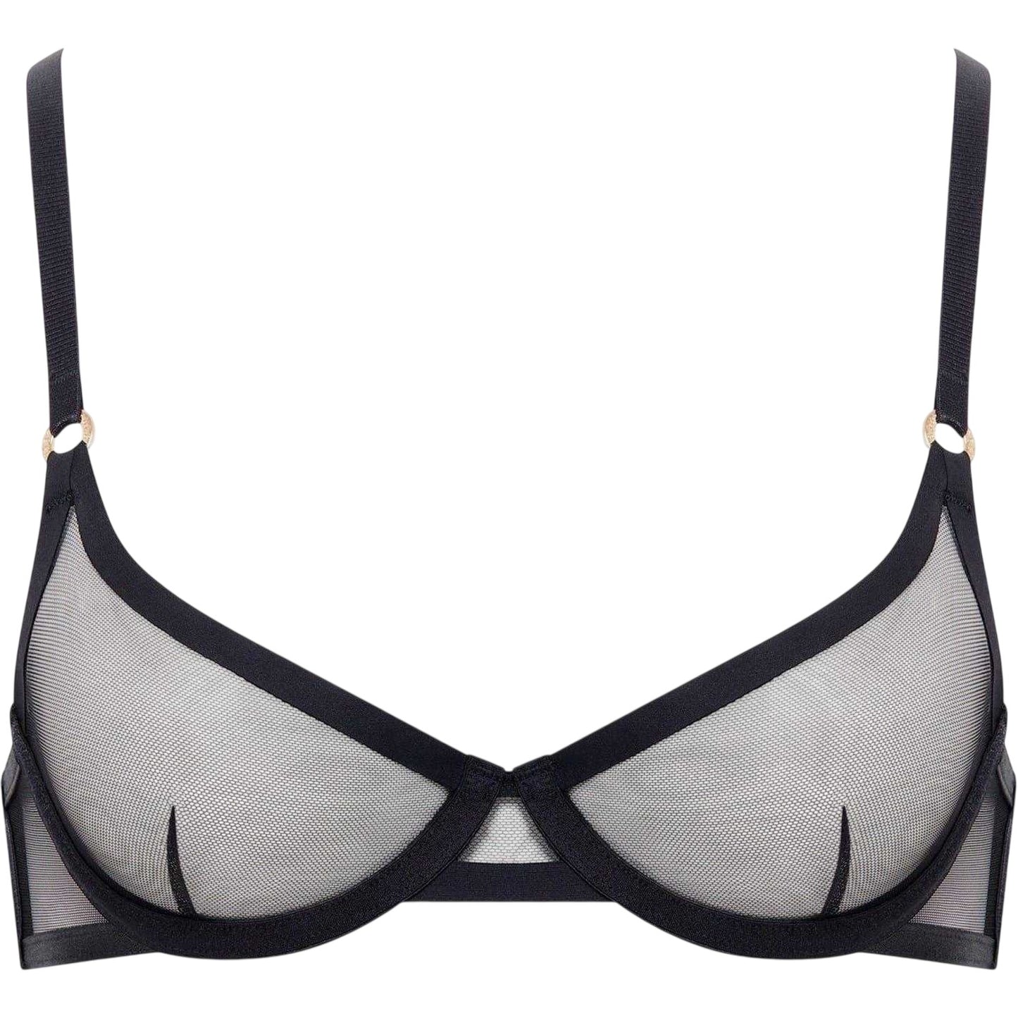 Black - Front - Bluebella Womens-Ladies Mesh Bra
