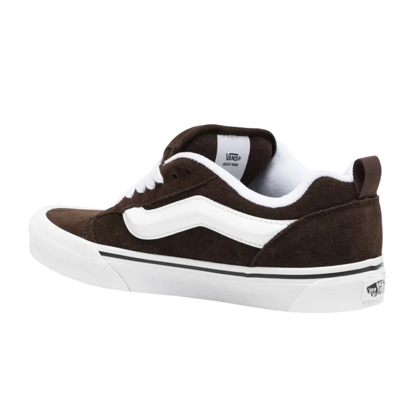 Brown - Back - Vans Womens-Ladies Knu Skool Suede Trainers