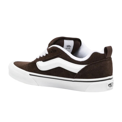 Brown - Back - Vans Womens-Ladies Knu Skool Suede Trainers