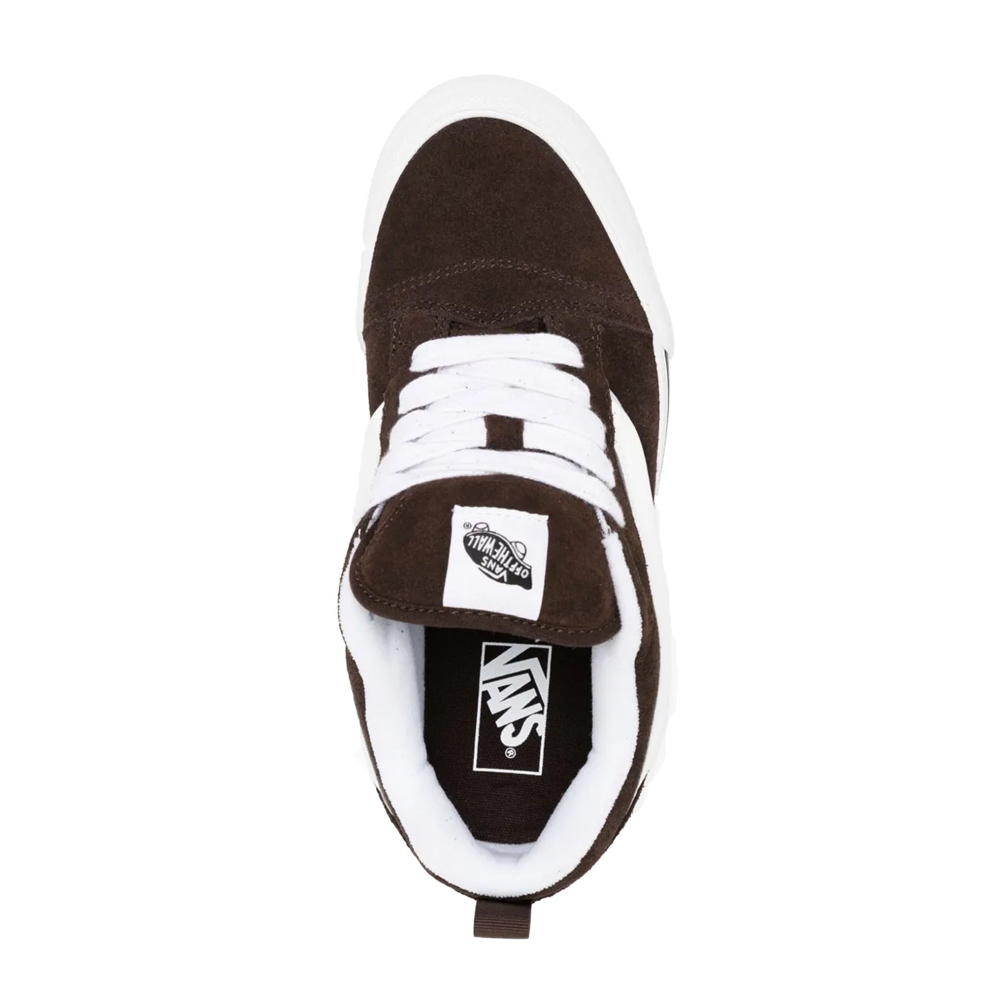 Brown - Side - Vans Womens-Ladies Knu Skool Suede Trainers