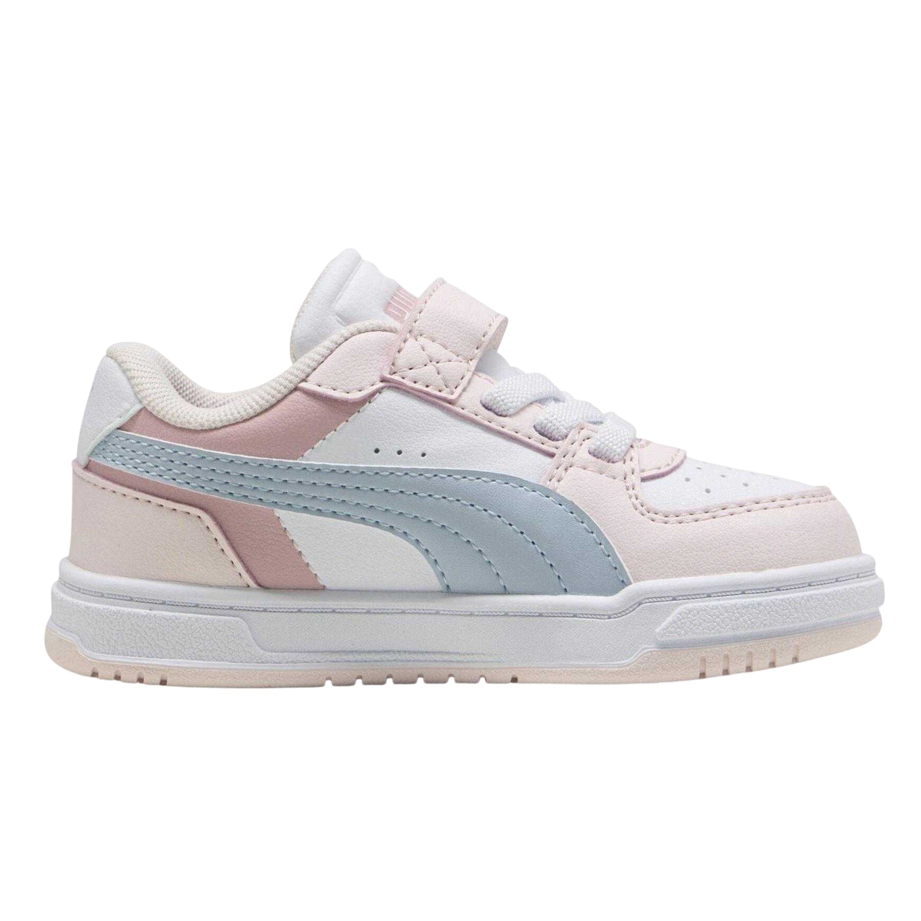 Blue-Blush Pink-White-Blue - Front - Puma Childrens-Kids Caven III Trainers