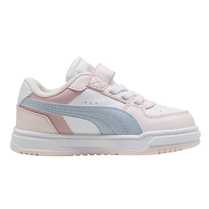Blue-Blush Pink-White-Blue - Front - Puma Childrens-Kids Caven III Trainers