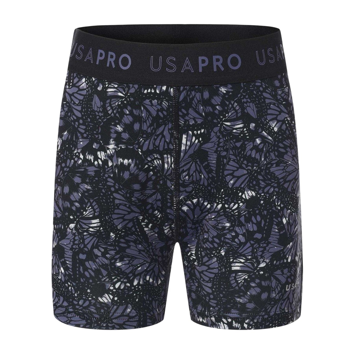 Black - Front - USA Pro Girls Butterflies Shorts
